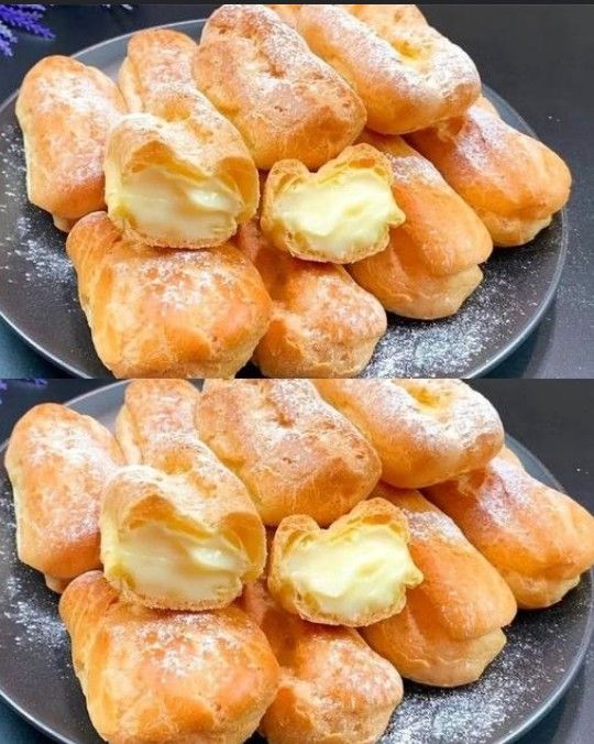 Canutillos clásicos rellenos de crema