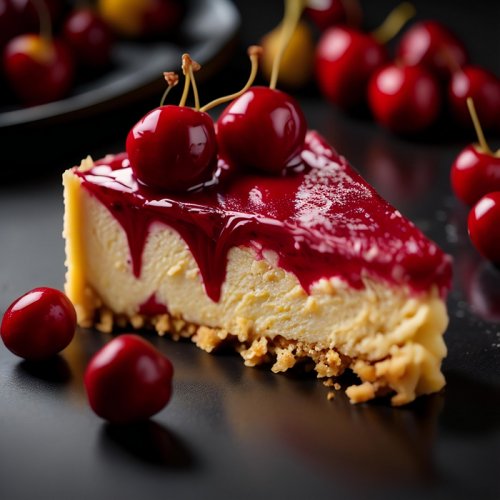 Tarta de Queso con Cerezas