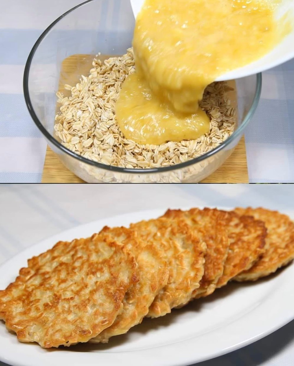 Tortitas de avena y plátano / Sin Harina /