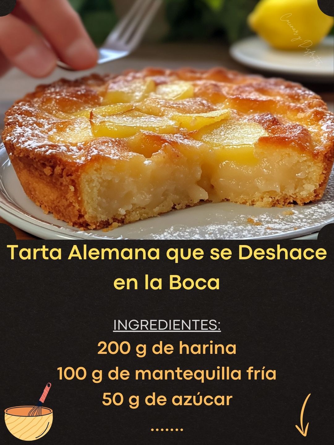 Tarta Alemana que se Deshace en la Boca