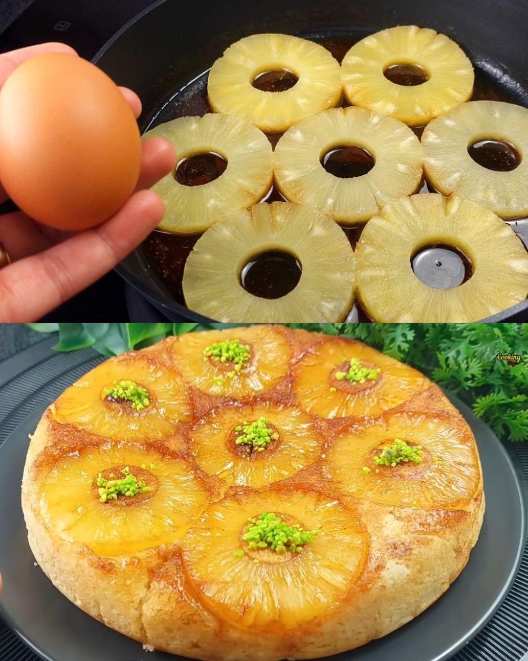 Tarta de piña al revés